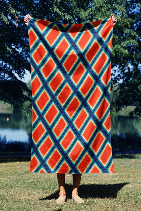 Mijölnir Red Boxes 90 Toalla de Playa Multicolor Lujo Microfilamento 90 x 150 cm